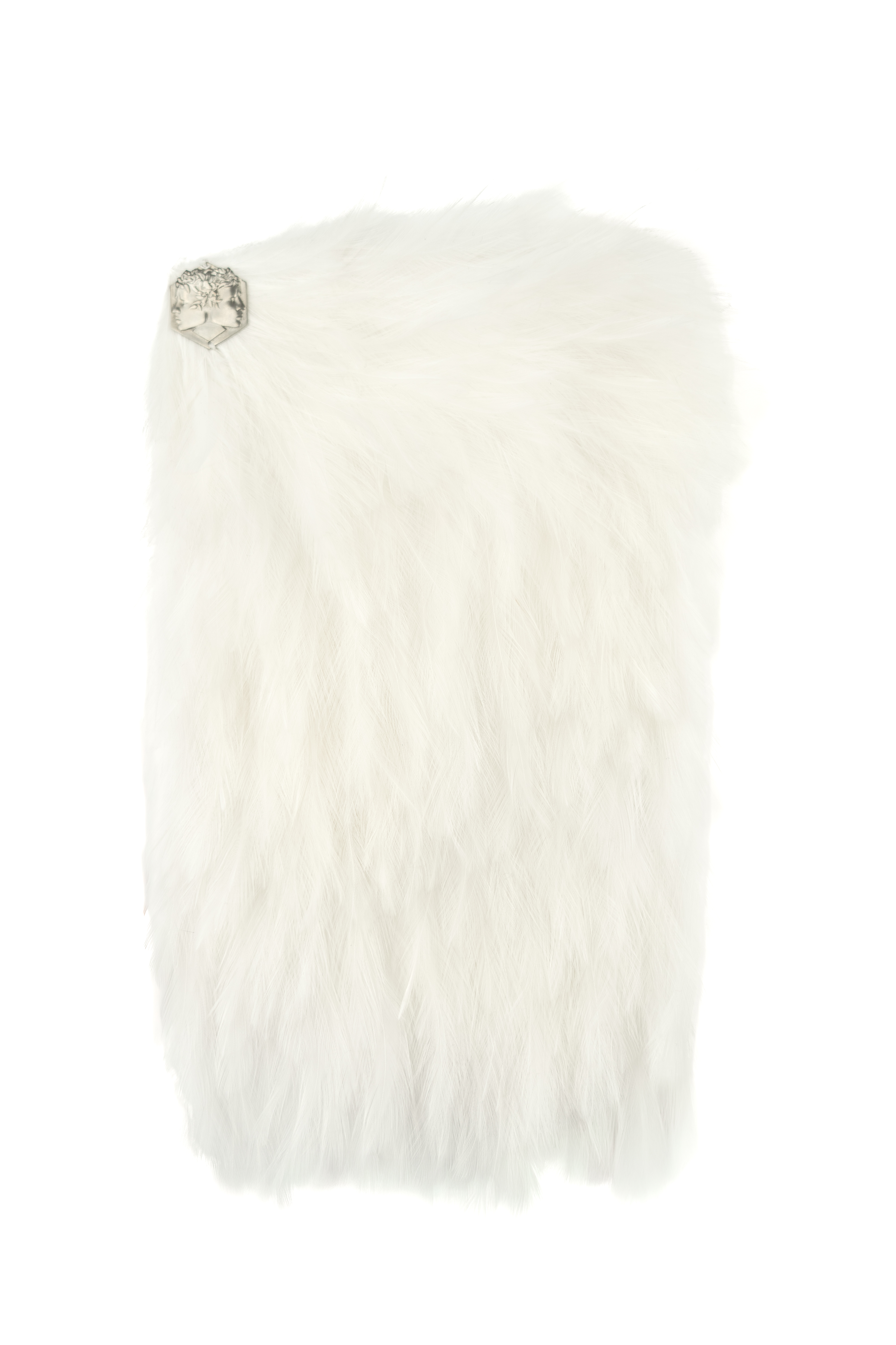 Echantillon plumasserie, Aspen. Couleur : Blanc Catégorie : Fluffy