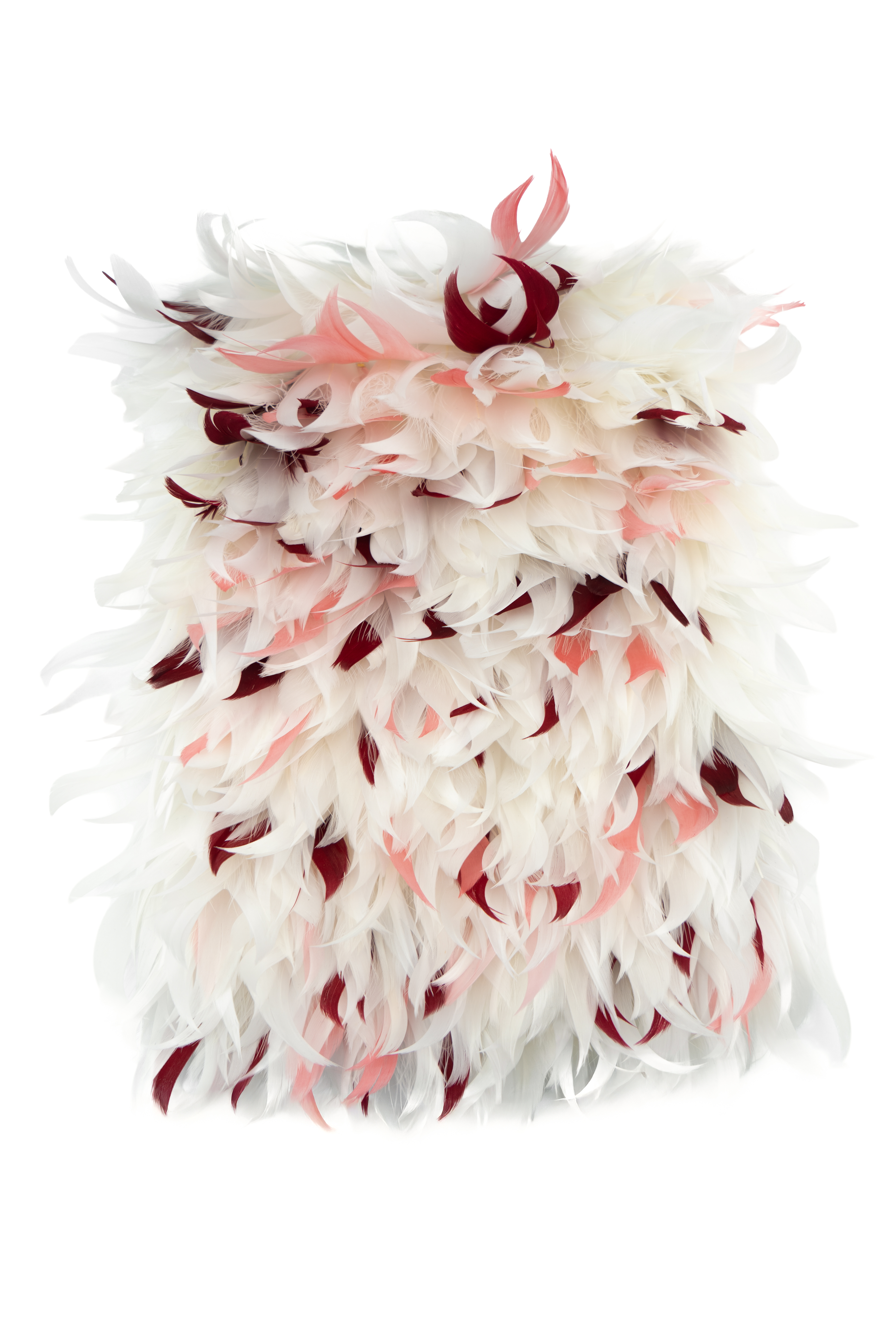 Echantillon plumasserie, cabaret . Couleur : Blanc, Rouge, Rose Catégorie : Fluffy