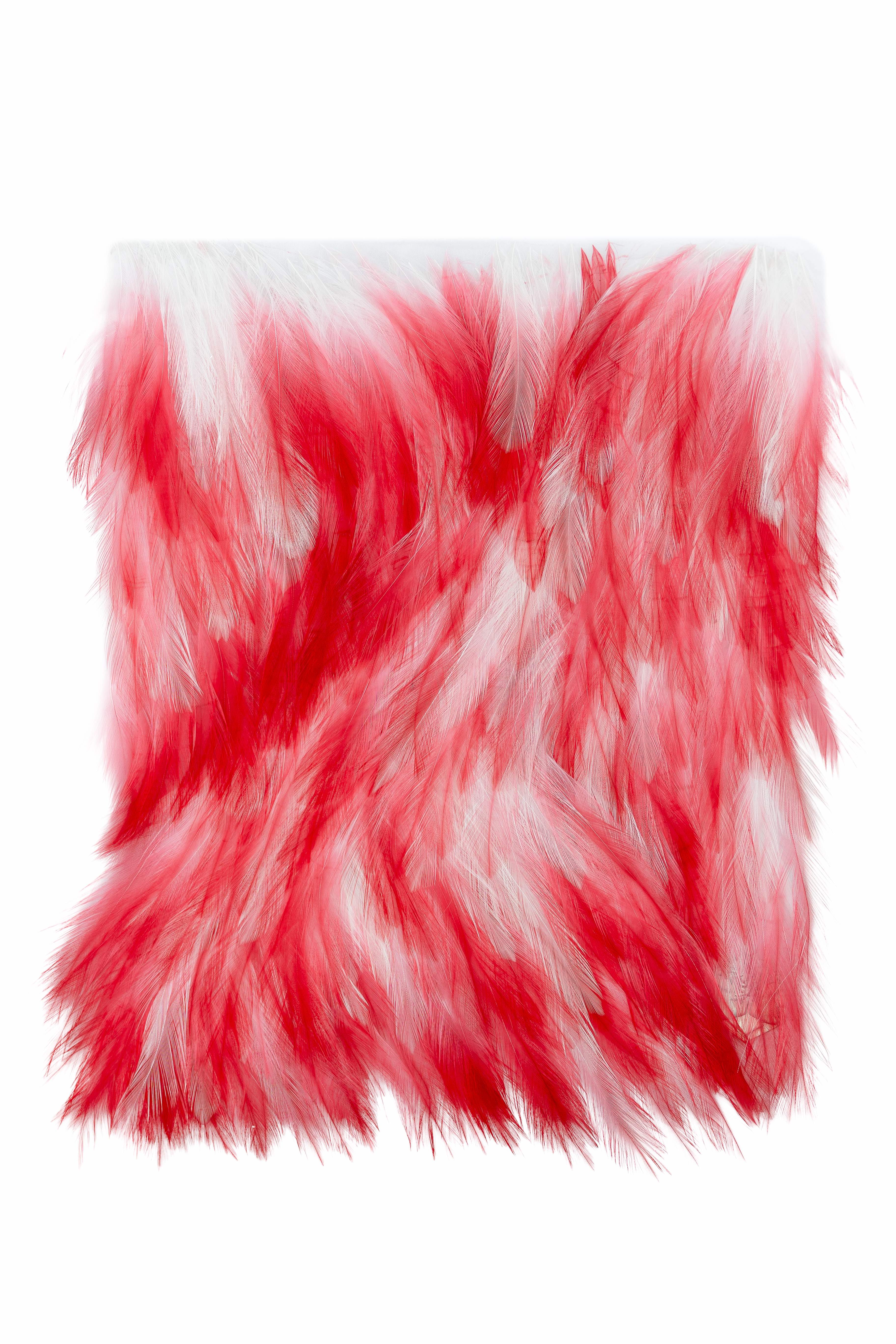Echantillon plumasserie, lapaiva. Couleur : Corail Catégorie : Fluffy